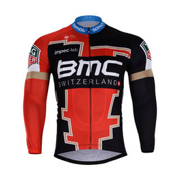 Langarm Fahrradtrikot für den Sommer - BMC 2018 SUMMER - Schwarz/Rot