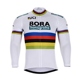Langarm Fahrradtrikot für den Sommer - BORA UCI 2018 SUMMER - Weiß/mehrfarbig
