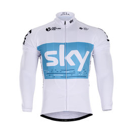 Langarm Fahrradtrikot für den Sommer - SKY 2018 SUMMER - Hellblau/Weiß