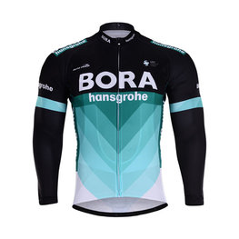 Langarm Fahrradtrikot für den Sommer - BORA 2018 SUMMER - Grün/Schwarz