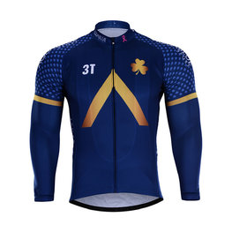 Langarm Fahrradtrikot für den Sommer - AQUA BLUE 2018 SMR - Blau/Gold