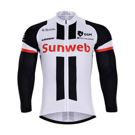 Langarm Fahrradtrikot für den Sommer - SUNWEB 2018 SUMMER - Weiß/Schwarz