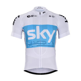 Kurzarm Fahrradtrikot - SKY 2018 KIDS - Hellblau/Weiß