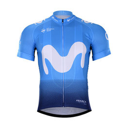 Kurzarm Fahrradtrikot - MOVISTAR UWT 2018 - Hellblau