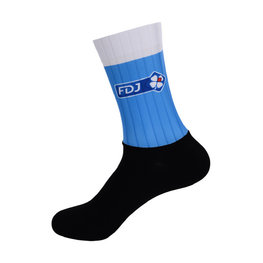 BONAVELO Klassische Fahrradsocken - FDJ 2018 - Schwarz/Weiß/Hellblau
