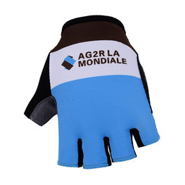 BONAVELO Fingerlose Fahrradhandschuhe - AG2R 2018 - Weiß/Blau/Braun