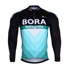 BONAVELO Langarm Fahrradtrikot für den Sommer - BORA 2019 SUMMER - Schwarz/Grün