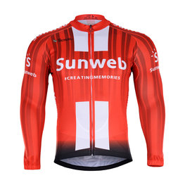 BONAVELO Langarm Fahrradtrikot für den Winter - SUNWEB 2019 WINTER - Rot