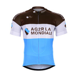 BONAVELO Kurzarm Fahrradtrikot - AG2R 2019 - Weiß/Blau/Braun