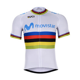BONAVELO Kurzarm Fahrradtrikot - MOVISTAR UCI 2019 - Weiß