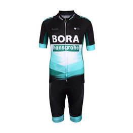 BONAVELO Kurzarm Radtrikot und Shorts - BORA 2020 KIDS - Weiß/Schwarz/Grün