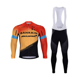 BONAVELO Langarm Radtrikot und Hose - BAHRAIN MCL. '20 SMR - Gelb/Schwarz/Rot