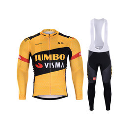 BONAVELO Radtrikot und Hose für den Winter - JUMBO-VISMA 2020 WNT - Schwarz/Gelb