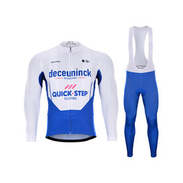 BONAVELO Radtrikot und Hose für den Winter - QUICKSTEP 2020 WNT - Blau