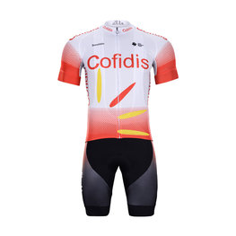 BONAVELO Kurzarm Radtrikot und Shorts - COFIDIS 2020 - Rot/Weiß/Schwarz