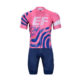 BONAVELO Kurzarm Radtrikot und Shorts - EDUCATION FIRST 2020 - Blau/Rosa