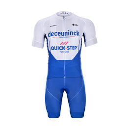 BONAVELO Kurzarm Radtrikot und Shorts - QUICKSTEP 2020 - Weiß/Blau