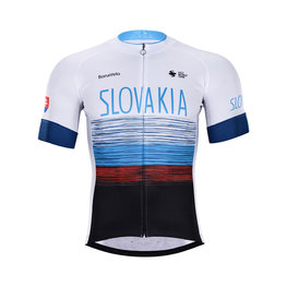 BONAVELO Kurzarm Fahrradtrikot - SLOVAKIA - Weiß/Rot/Blau/Schwarz