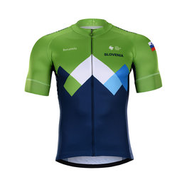 BONAVELO Kurzarm Fahrradtrikot - SLOVENIA - Blau/Grün