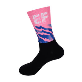 BONAVELO Klassische Fahrradsocken - EDUCATION FIRST 2020 - Blau/Rosa/Schwarz