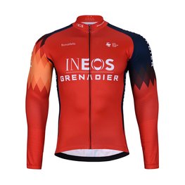 BONAVELO Langarm Fahrradtrikot für den Winter - INEOS 2025 WINTER - Rot/Blau