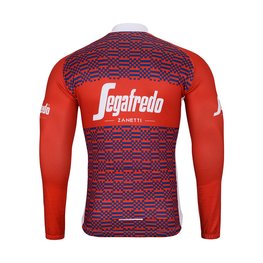 BONAVELO Langarm Fahrradtrikot für den Winter - TREK 2024 WINTER - Weiß/Rot/Blau