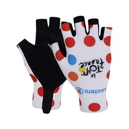 BONAVELO Fingerlose Fahrradhandschuhe - TOUR DE FRANCE 2025 - Weiß/Rot