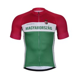BONAVELO Kurzarm Radtrikot und Shorts - HUNGARY - Grün/Weiß/Schwarz/Rot