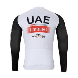 BONAVELO Langarm Fahrradtrikot für den Winter - UAE 2024 WINTER - Weiß/Rot/Schwarz