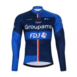BONAVELO Langarm Fahrradtrikot für den Winter - FDJ 2025 WINTER - Blau/Schwarz