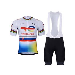 BONAVELO Kurzarm Radtrikot und Shorts - TOTAL ENERGIES 2024 - Schwarz/Gelb/Weiß/Blau
