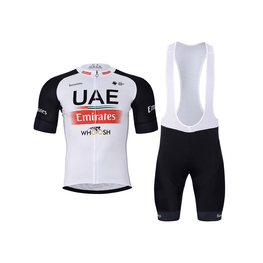 BONAVELO Kurzarm Radtrikot und Shorts - UAE 2023 - Schwarz/Weiß