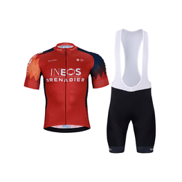 BONAVELO Kurzarm Radtrikot und Shorts - INEOS GRENADIERS '25 - Rot/Schwarz
