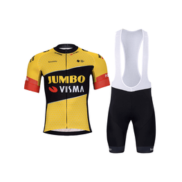 BONAVELO Kurzarm Radtrikot und Shorts - JUMBO-VISMA 2023 - Gelb/Schwarz