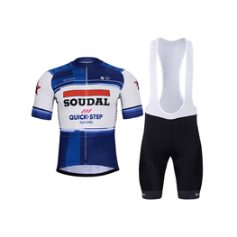 BONAVELO Kurzarm Radtrikot und Shorts - SOUDAL QUICK-STEP 24 - Weiß/Schwarz/Blau