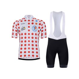 BONAVELO Kurzarm Radtrikot und Shorts - TOUR DE FRANCE 2025 - Schwarz/Weiß/Rot