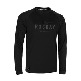 ROCDAY Langarm Fahrradtrikot für den Sommer - PATROL - Schwarz/Grau