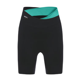 SANTINI Fahrradshorts ohne Träger - SFIDA LADY - Schwarz/Hellblau