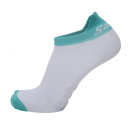 SANTINI Knöchelhohe Fahrradsocken - CLASSE - Hellblau/Weiß