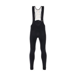 SANTINI Lange Fahrradhose mit Trägern - SVOLTA WINTER - Schwarz/Orange