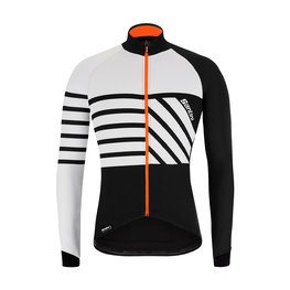 SANTINI Langarm Fahrradtrikot für den Winter - SVOLTA WINTER - Weiß/Schwarz