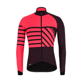 SANTINI Langarm Fahrradtrikot für den Winter - SVOLTA WINTER - Schwarz/bordeaux
