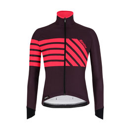 SANTINI Fahrrad-Thermojacke - SVOLTA - Schwarz/bordeaux