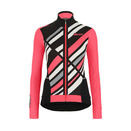 SANTINI Langarm Fahrradtrikot für den Winter - CORAL RAGGIO LADY - Rosa/Schwarz