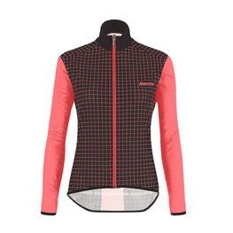 SANTINI Winddichte Fahrradjacke - NEBULA LADY - Schwarz/Rosa