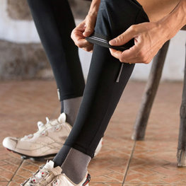 SANTINI Fahrrad-Beinwärmer - TOTUM - Schwarz