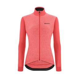 SANTINI Langarm Fahrradtrikot für den Winter - COLORE PURO LADY W - Rosa