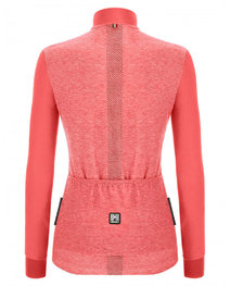 SANTINI Langarm Fahrradtrikot für den Winter - COLORE PURO LADY W - Rosa