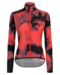 SANTINI Winddichte Fahrradjacke - NEBULA STORM LADY - Rosa