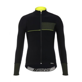 SANTINI Langarm Fahrradtrikot für den Winter - VEGA 2.0 WINTER - Schwarz/Gelb